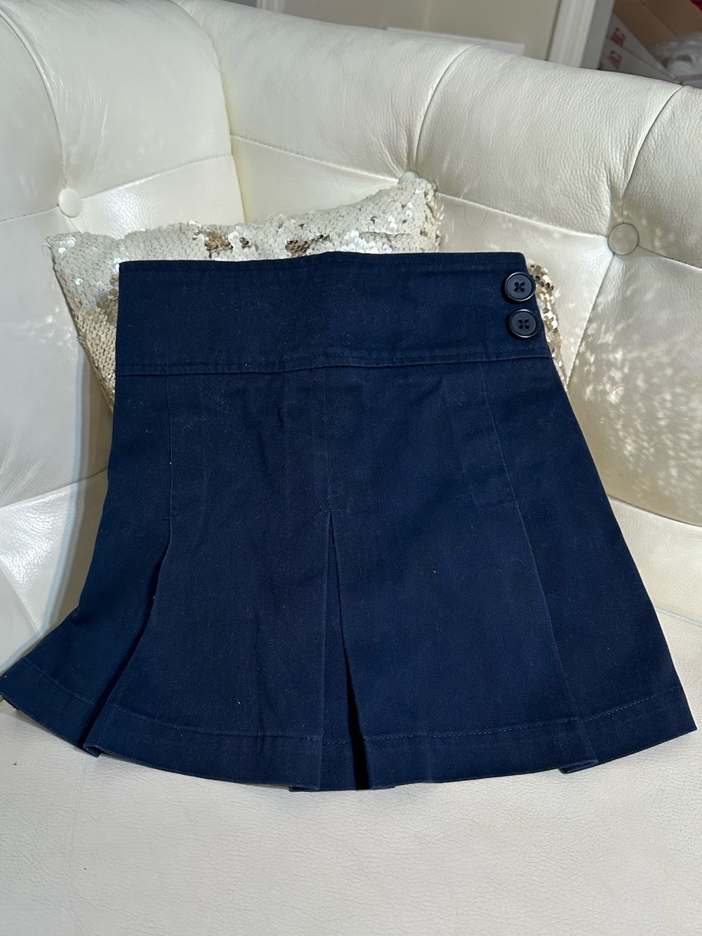 George Girls Navy Blue Uniform Skort Pull On Pleated Size 6 School Uniform